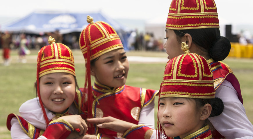 Girls at Naadam Festival